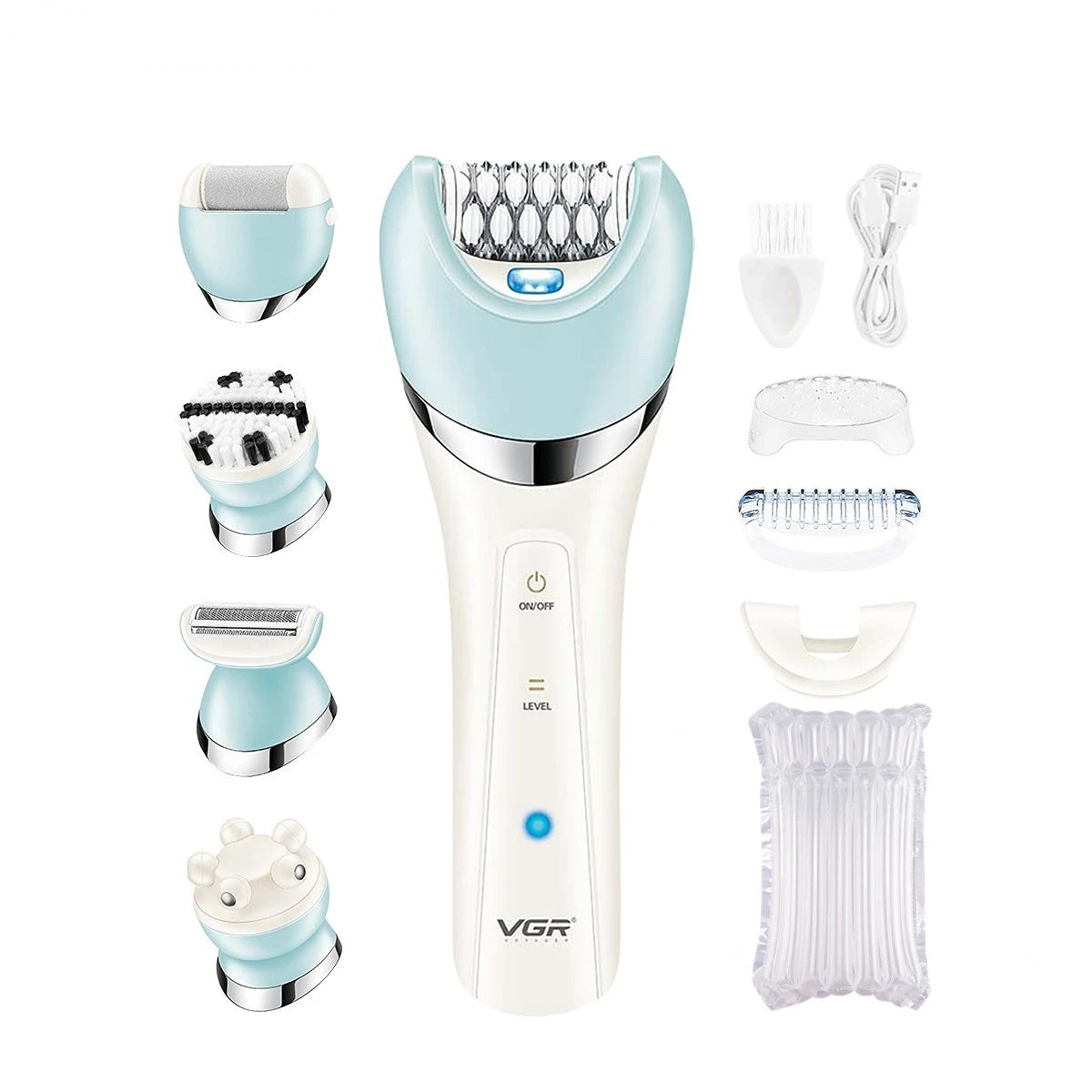 VGR Epilator Rechargeable Hair Remover Leg Body Portable Lady Shaver Hair Removal Tool Underarms Facial Epilator for Women V-703