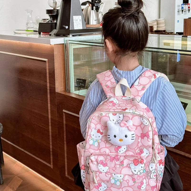 New Fashionable Sanrio Children's School Bag My Melody Kuromi Cinnamoroll Hello Kitty Cute Large Capacity Children's Backpack