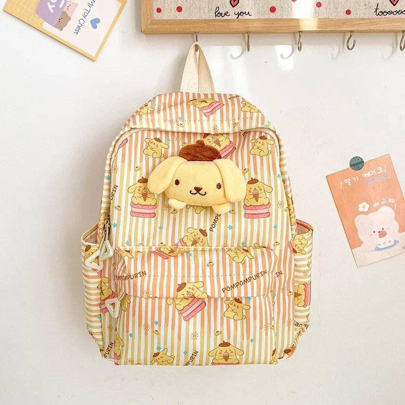 New Fashionable Sanrio Children's School Bag My Melody Kuromi Cinnamoroll Hello Kitty Cute Large Capacity Children's Backpack