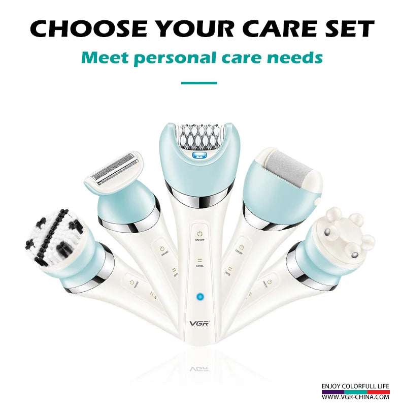 VGR Epilator Rechargeable Hair Remover Leg Body Portable Lady Shaver Hair Removal Tool Underarms Facial Epilator for Women V-703